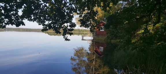 Der See Helgasjön bei Växjö